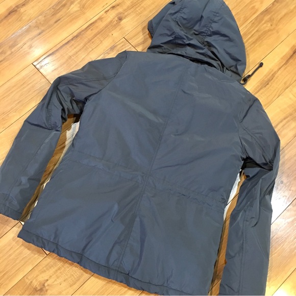 H&M winter coat jacket lined snow rain puffer small grey gray blue - Picture 7 of 14